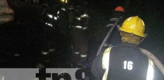 Vivienda deshabitada se quema en el barrio La Libertad en Diriamba