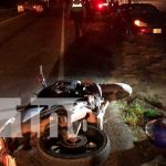Motociclista lesionado al impactar con un semoviente en Juigalpa Motociclista lesionado