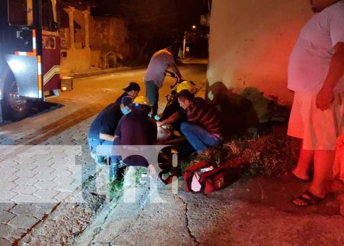 Accidente de tránsito en una calle de Juigalpa, Chontales