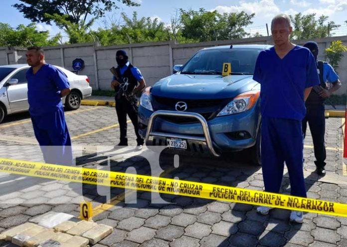 Presentación de la incautación de cocaína en Managua