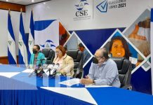 Conferencia de prensa del Consejo Supremo Electoral de Nicaragua