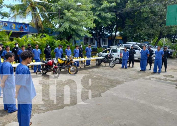 Delincuentes que capturó la Policía Nacional en Chinandega