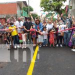 Familias celebran proyecto de mejoramiento vial en Etapa 1 de Hialeah Inauguración de mejoramiento vial en el barrio Hialeah, Managua