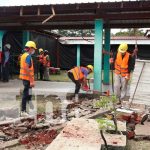 Inició construcción del área de cirugía y ortopedia en Hospital de Estelí Trabajadores construyendo una nueva área en el hospital de Estelí