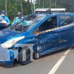 Taxista se lleva la peor parte en una colisión en Jinotepe Colisión en Jinotepe