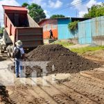 Avanza proyecto de mejoramiento vial en barrio Carlos Núñez, Managua Obras para mejoramiento de calles en el barrio Carlos Núñez, Managua
