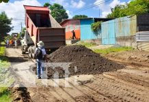 Avanza proyecto de mejoramiento vial en barrio Carlos Núñez, Managua Obras para mejoramiento de calles en el barrio Carlos Núñez, Managua