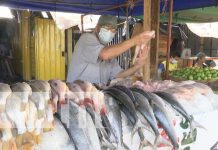 Mercado Israel Lewites con amplia oferta de mariscos y otros productos Sector de mariscos y de venta de otros productos en el Mercado Israel Lewites
