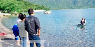 Lugar donde un joven murió por sumersión en la Laguna de Xiloá, Managua