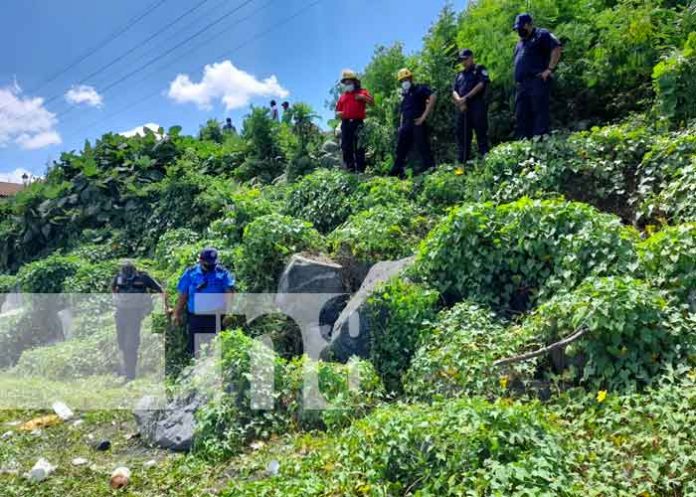 Lugar de rescate de una anciana en Managua
