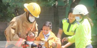 Exhibición sobre gestión de riesgo para niñez de Ocotal
