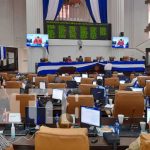 Sesión parlamentaria en la Asamblea Nacional, sobre préstamo para la salud