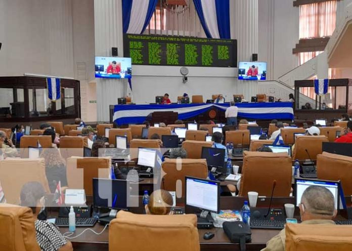 Sesión parlamentaria en la Asamblea Nacional, sobre préstamo para la salud