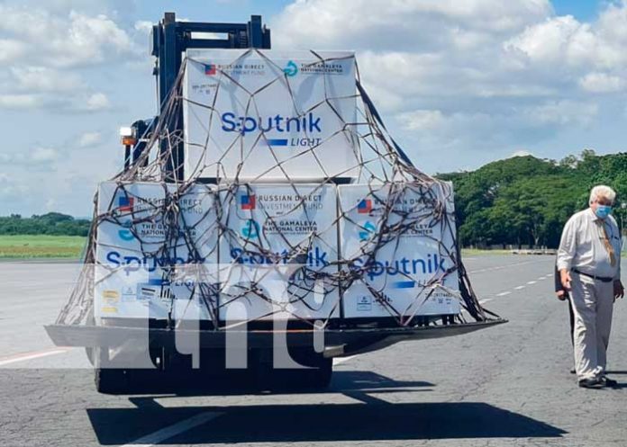Lotes de vacunas Sputnik Light que arribó a Nicaragua