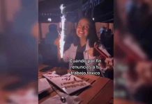 Joven celebró con pastel haber dejado su trabajo: "Era un lugar tóxico"