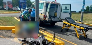Motociclista ebrio escapa de la muerte en Carazo