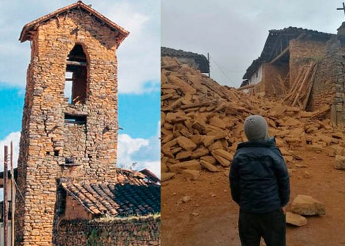1 Terremoto de 7,5 en Perú derrumba la torre de la histórica iglesia de La Jalca Grande