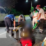 Dos personas lesionadas tras accidente de tránsito en Managua