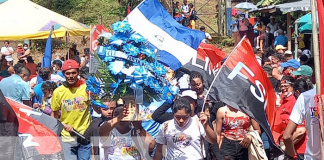 Militancia sandinista, rinde homenaje
