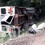 Desperfectos mecánicos causan accidente en San Pedro de Lóvago, Chontales Accidente de tránsito en San Pedro de Lóvago, Chontales