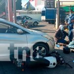 Escena de un aparatoso accidente en Carretera Norte, Managua
