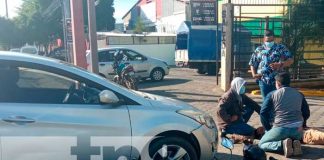 Escena de un aparatoso accidente en Carretera Norte, Managua