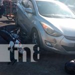 Escena de un aparatoso accidente en Carretera Norte, Managua