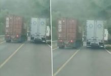 «Quedó para contarlo», furgonero invade carril a bus en la cuesta La Cucamonga "Quedó para contarlo", furgonero invade carril a bus en la cuesta Cucamonga