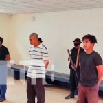 Policía Nacional saca de las calles a 4 delincuentes de Waspam Presentación de delincuentes por la Policía Nacional en Waspam