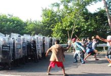 La caravana migrantes se enfrenta con Guardia Nacional de México