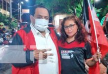 Habitantes de Tipitapa, Managua, celebraron la victoria electoral Celebración en Tipitapa, Managua, por el triunfo del FSLN en las Elecciones