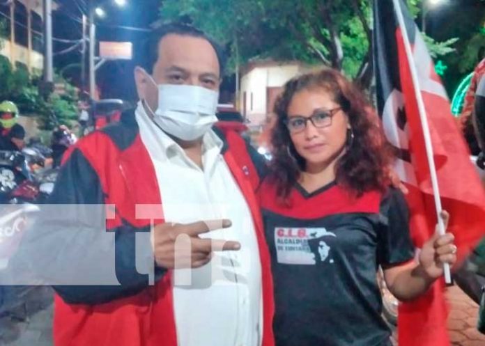 Celebración en Tipitapa, Managua, por el triunfo del FSLN en las Elecciones