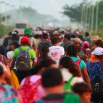 Caravana migrante avanza por el sur de Chiapas, México Caravana migrante avanza por el sur de Chiapas, México