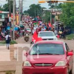 Victoria del FSLN en Nicaragua es confirmada con una inmensa caravana en Bilwi Caravana de celebración del FSLN en el Caribe Norte