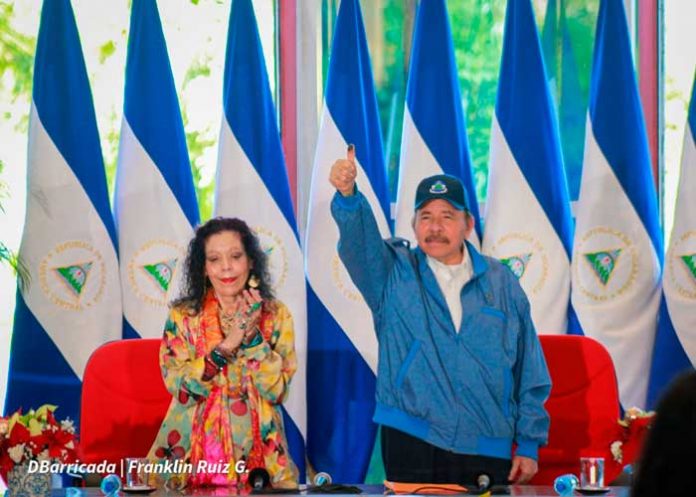 Presidente de Nicaragua, Daniel Ortega, dirigiéndose a la nación