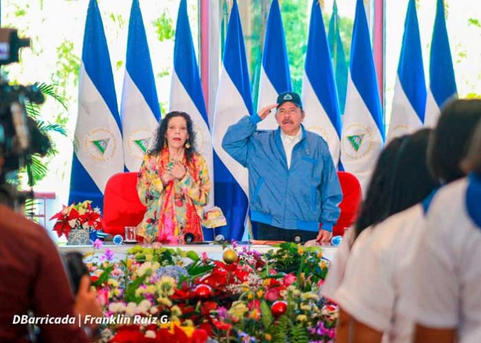 Presidente de Nicaragua, Daniel Ortega, dirigiéndose a la nación