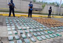Policía Nacional incauta mas de 208 kilos de cocaína en playa de Chinandega