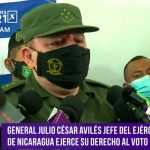 Ejército de Nicaragua: «Vamos a respetar lo que el pueblo nicaragüense decida con su voto» General del Ejército de Nicaragua, Julio César Avilés, ejerce su derecho al voto
