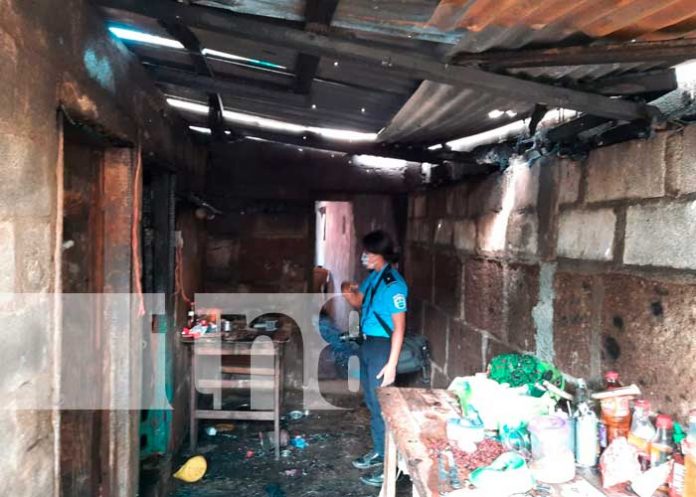 Incendio en una vivienda de Managua