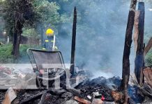 Humilde vivienda reducida a cenizas en la ciudad de Rivas Voraz incendio en una humilde vivienda en Rivas