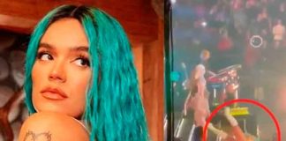 Karol G sufre fuete caída en su concierto en Miami (VIDEO)