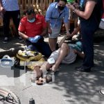 Escena del accidente en sector del Mercado Oriental, Managua