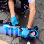 Mujer lesionada tras accidente de tránsito en Managua