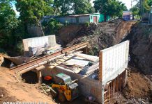 Casi lista caja puente en Managua: Unirá San Judas con la Colonia Independencia Construcción de caja puente en un barrio de Managua