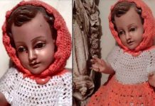 Imagen del Niño Jesús llora lágrimas de sangre en México Imagen del Niño Jesús llora lágrimas de sangre en México