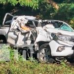 Camioneta termina como chatarra tras fuerte accidente en Granada Aparatoso accidente de tránsito en Nandaime, Granada
