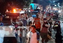 Pueblo de Nandaime que salió a celebrar victoria del FSLN