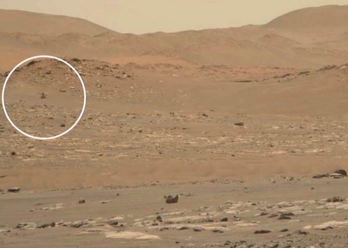 Vuelo de un helicóptero en Marte