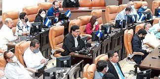 Sesión en la Asamblea Nacional de Nicaragua