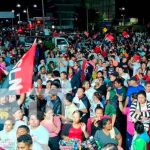 Nicaragüenses se dan cita para celebrar triunfo del Frente Sandinista